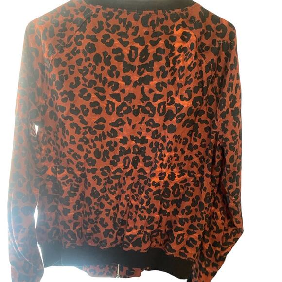 Beach Lunch Lounge Jacket Womens Size Medium Lightweight Casual Bomber Zip Up - Picture 5 of 6